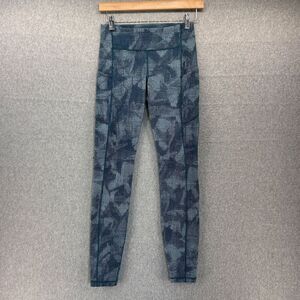 Lululemon 4 Speed Up Tight Leggings 28" Illusion Tidal Teal Bermuda Blue Pockets